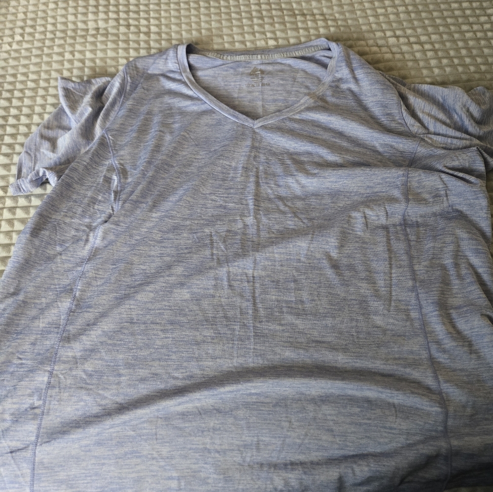 Light Blue V-Neck Women's Shirt